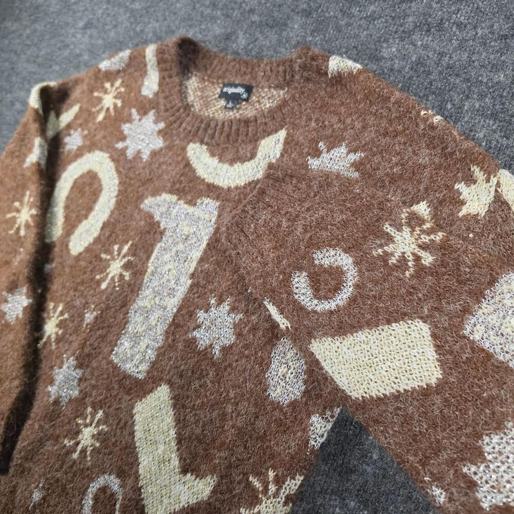 Originality Women's Brown and Tan Jumper